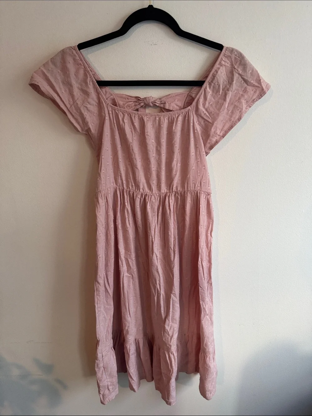 Old Navy Pink Eyelet Midi Dress Girls Size L